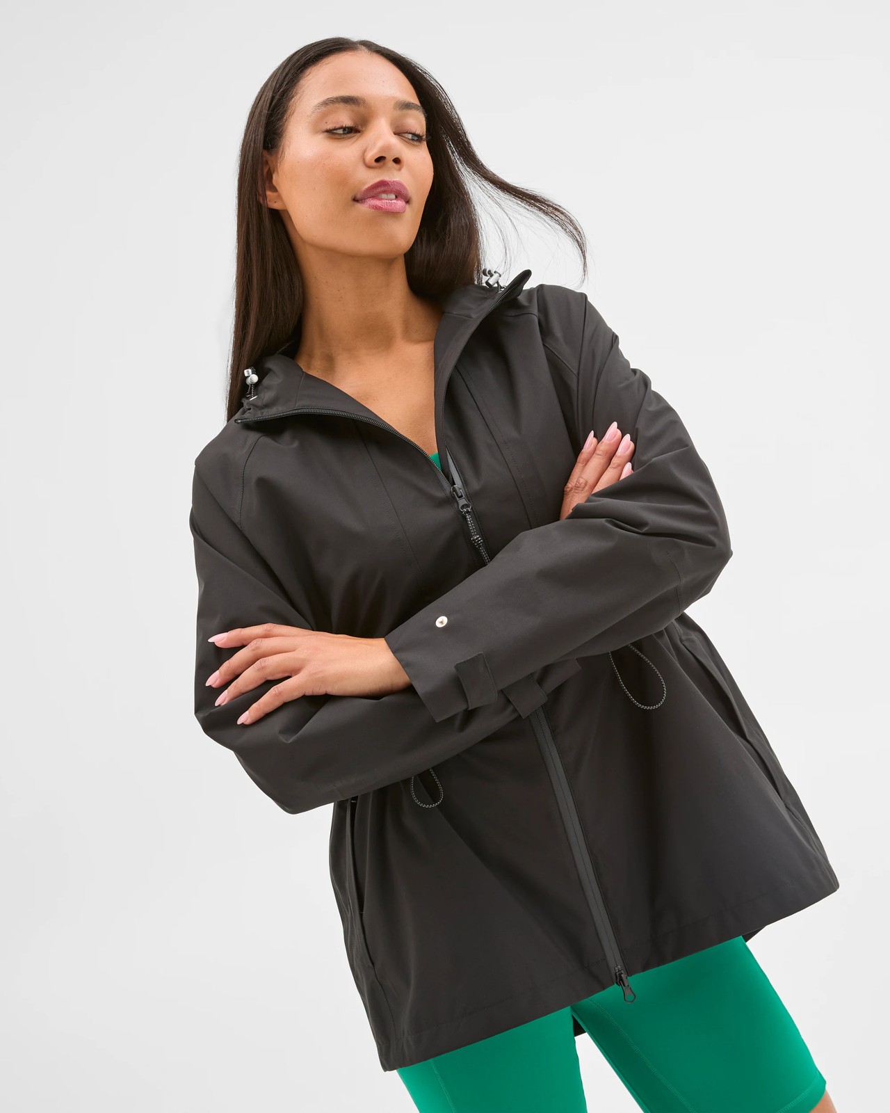 Waterproof Longline Jacket - Black 2 of 6