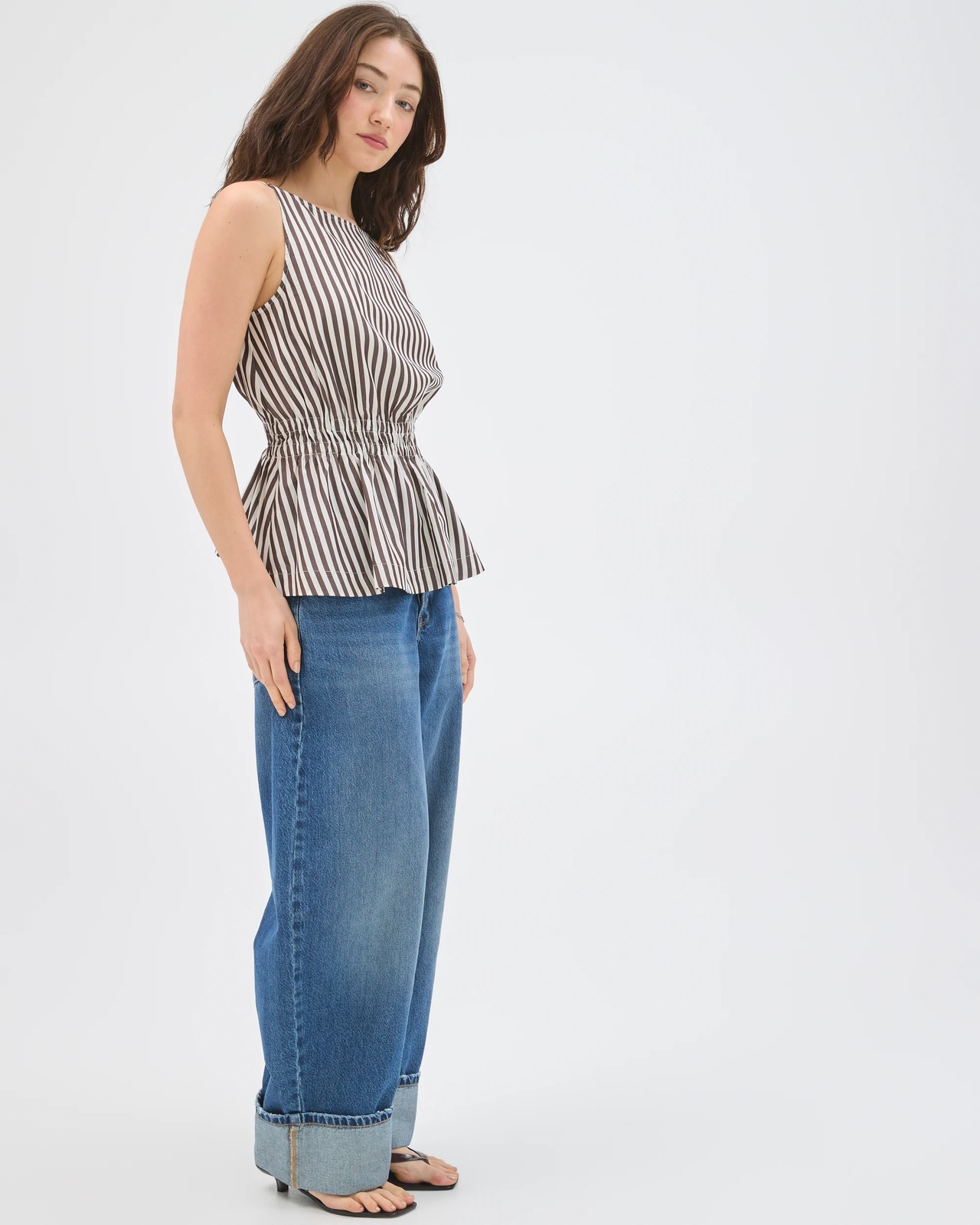 Lily Loves Lyocell Shell Top - Bark Stripe 4 of 6