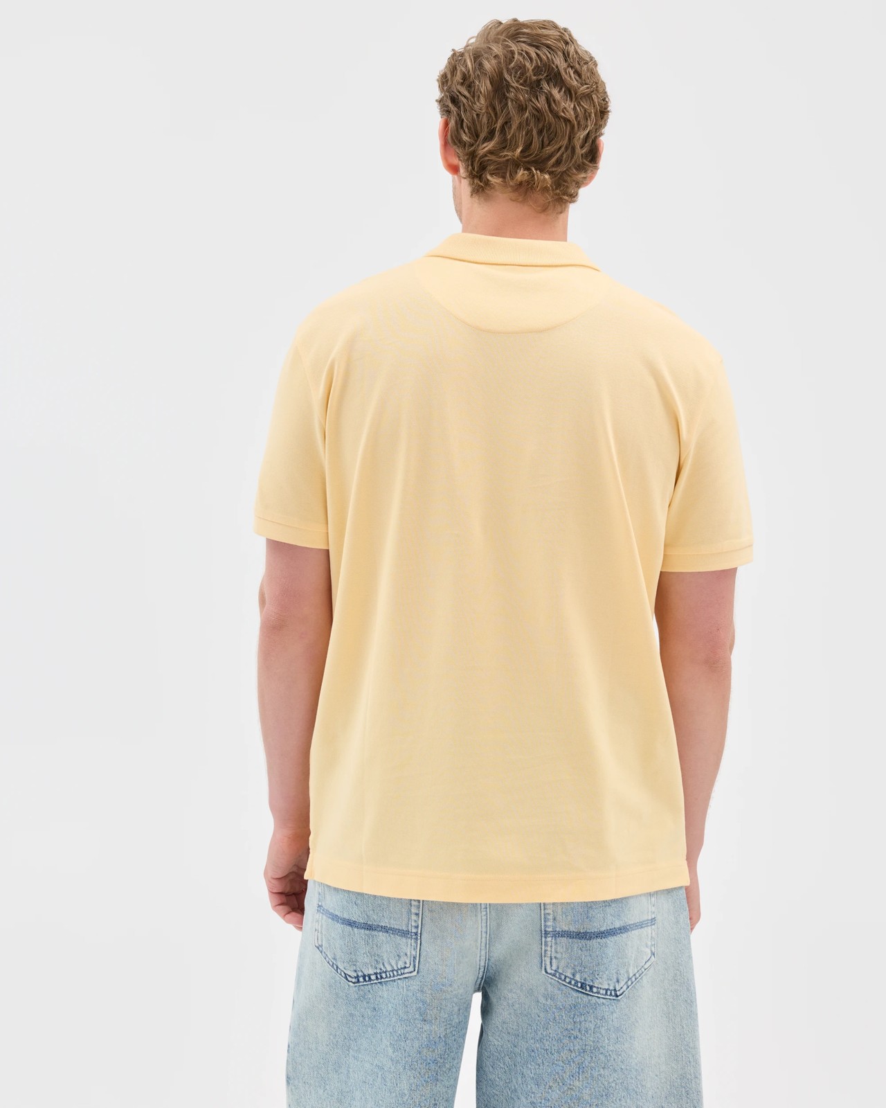 Australian Cotton Short Sleeve Polo Top - Golden 6 of 6