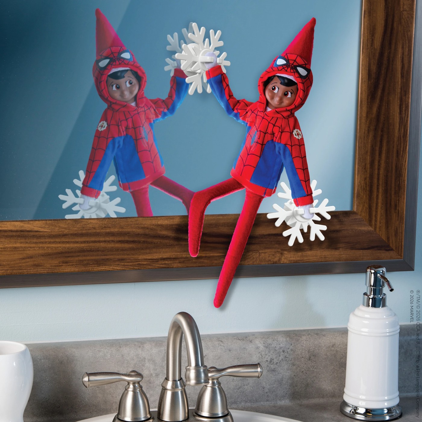 3 Piece Santaverse The Elf on the Shelf: Marvel Spider-Man Elf Clothes Web Hero Hoodie Set 4 of 4
