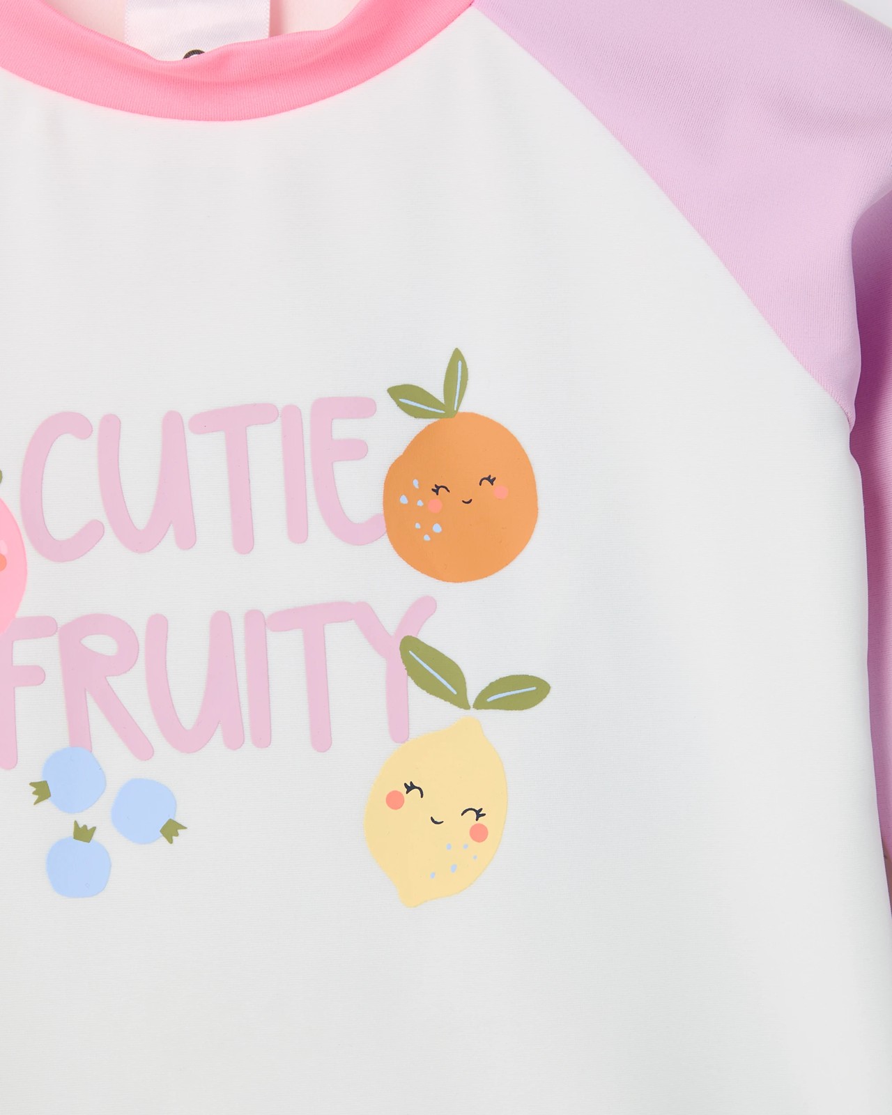Baby Long Sleeve Rash Vest and Leggings Swim Set - Lilac Fruit 2 of 3