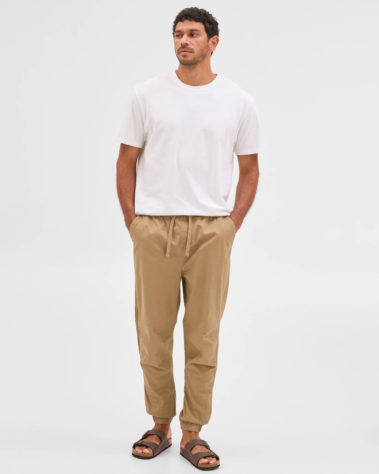 Australian Cotton Woven Jogger Pants - Sepia 3 of 6