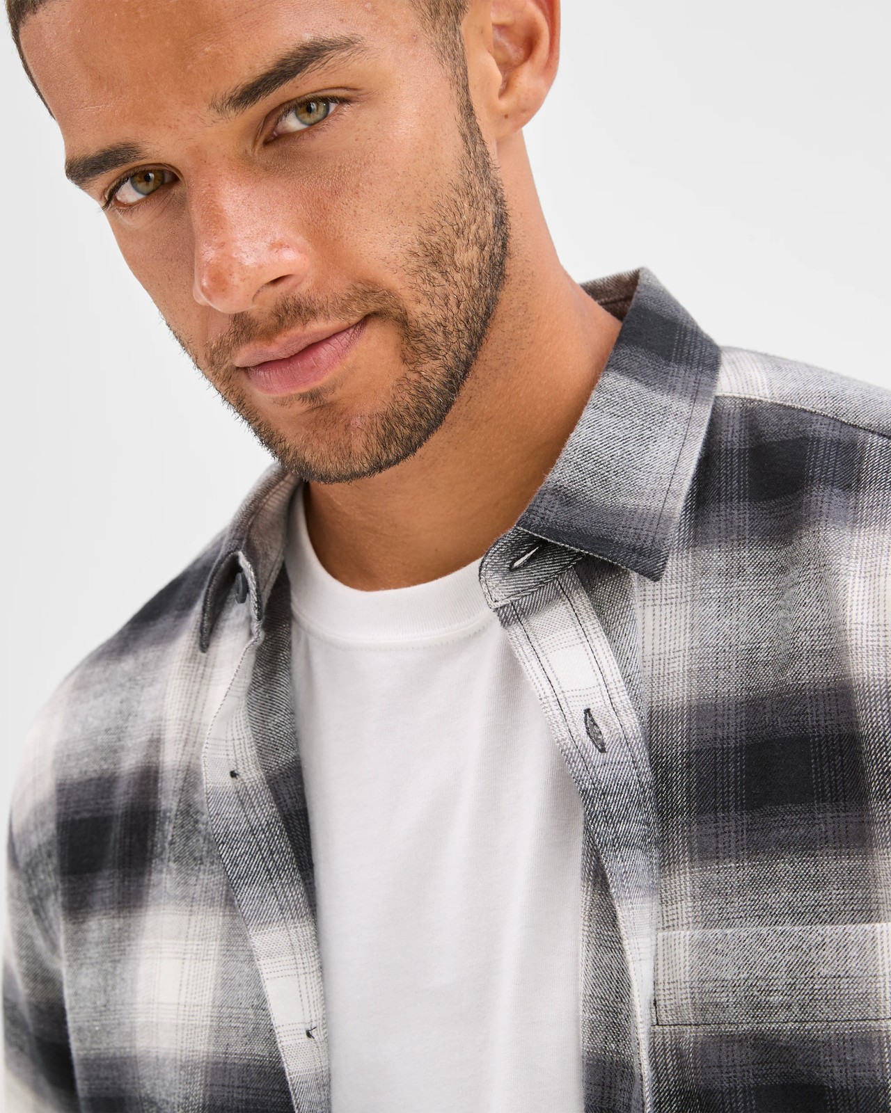 Australian Cotton Long Sleeve Flannelette Shirt  - Black Multi 4 of 5