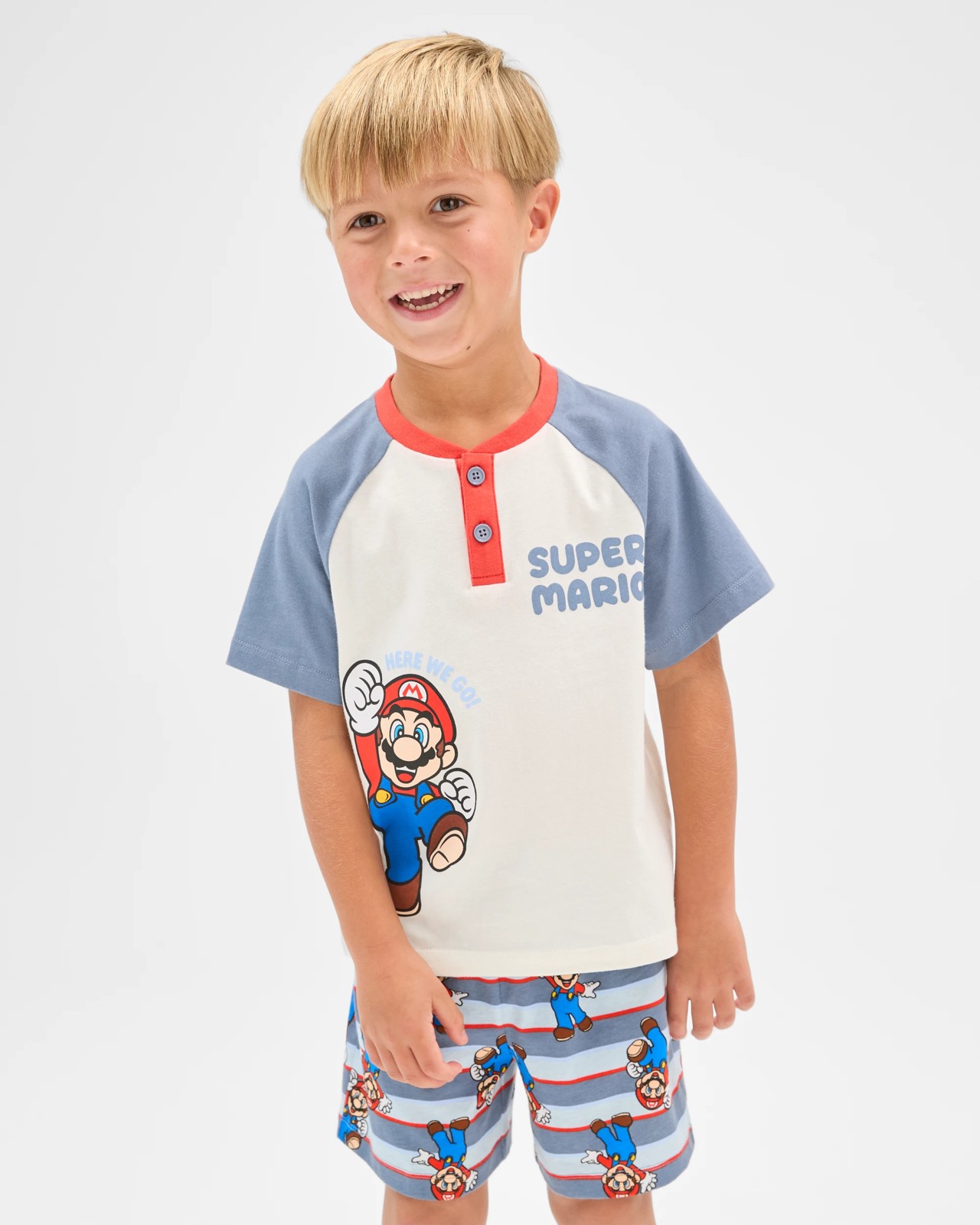 Super Mario Australian Cotton Younger Boys Pyjama Set 3 of 5