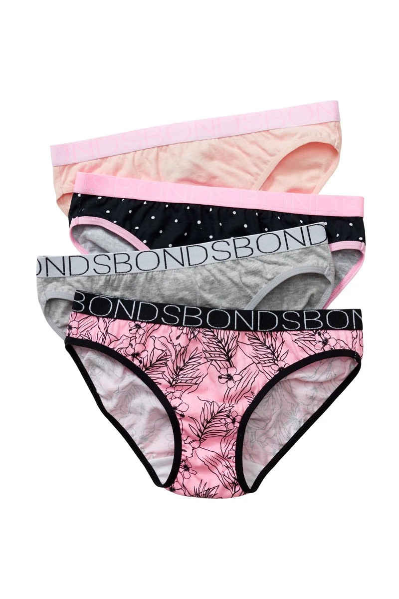 Bonds Girls Bikini Briefs 4 Pack 3 of 3