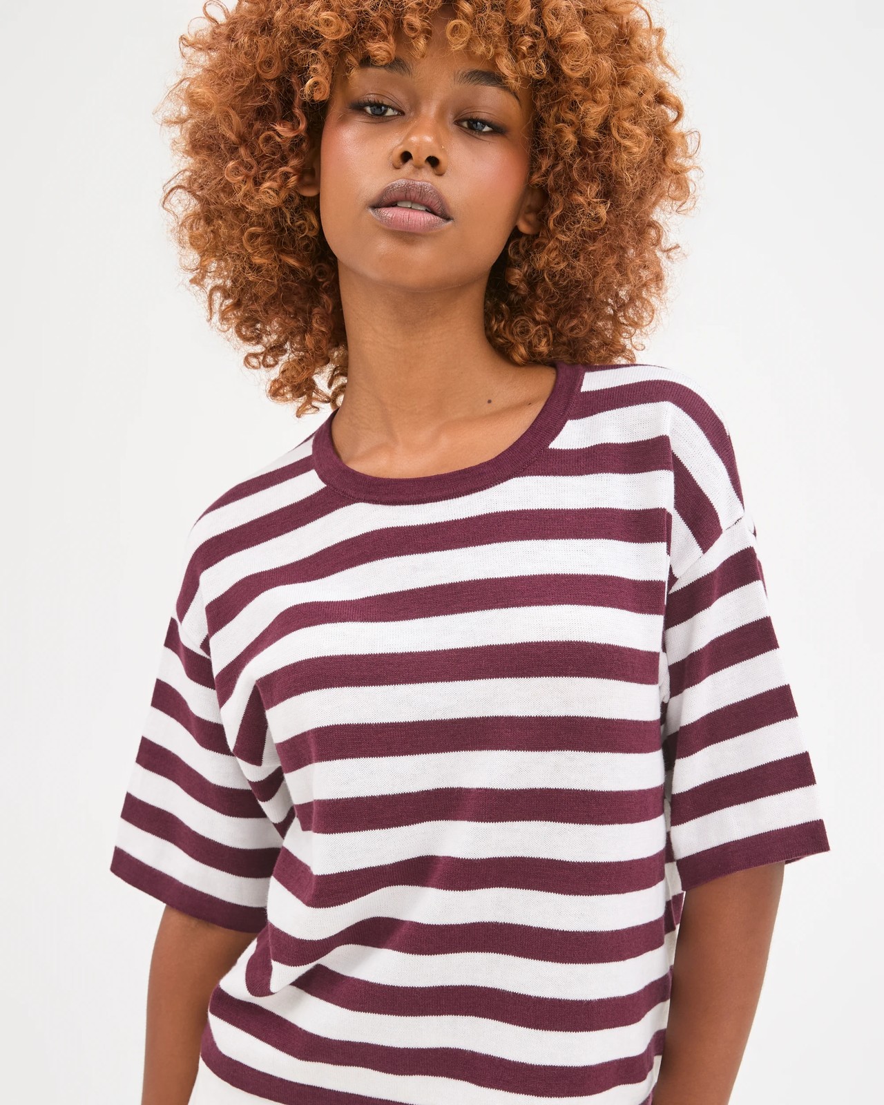 Petites Australian Cotton Blend Drop Shoulder Boxy Knit Top 5 of 5