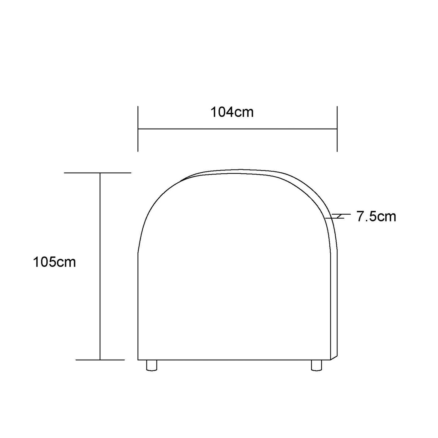 Sunrise Single Bed Head - Grey 6 of 6