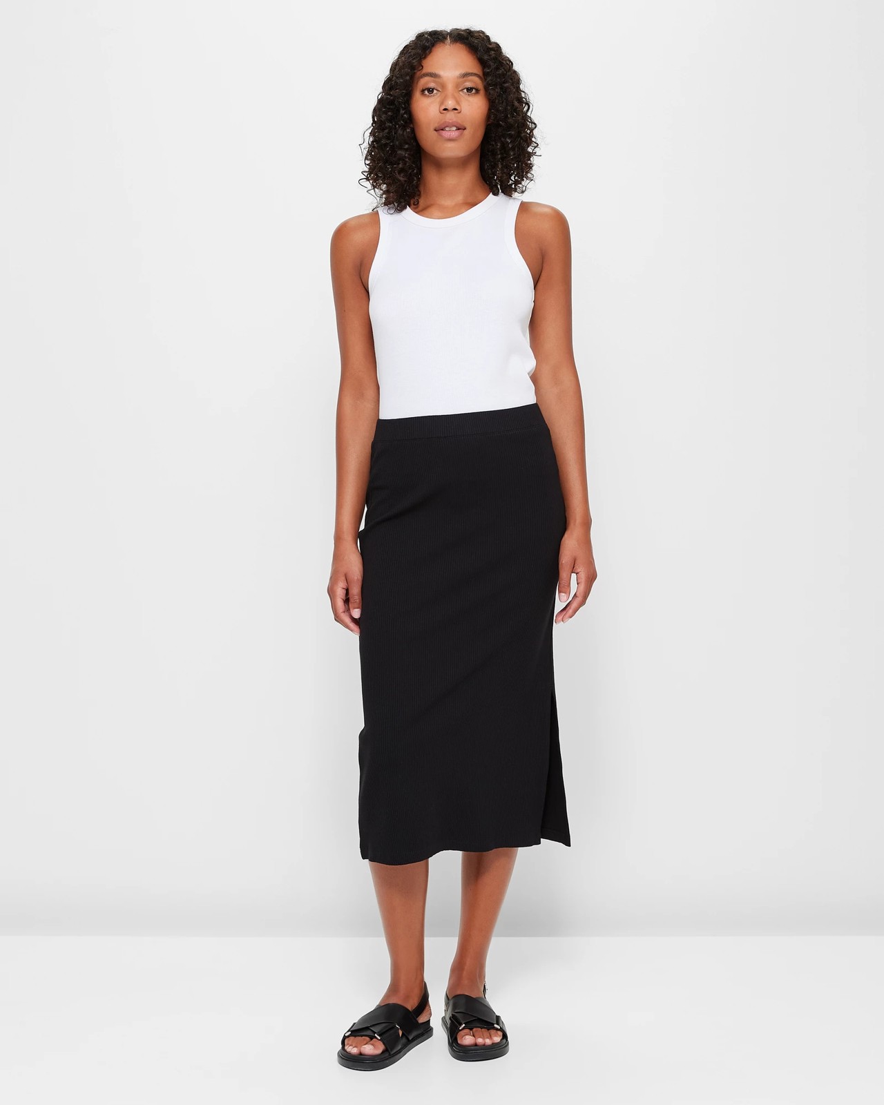Ribbed Skirt - Black | Target Australia