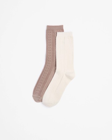 Bamboo 2 Pack Cable Boot Socks