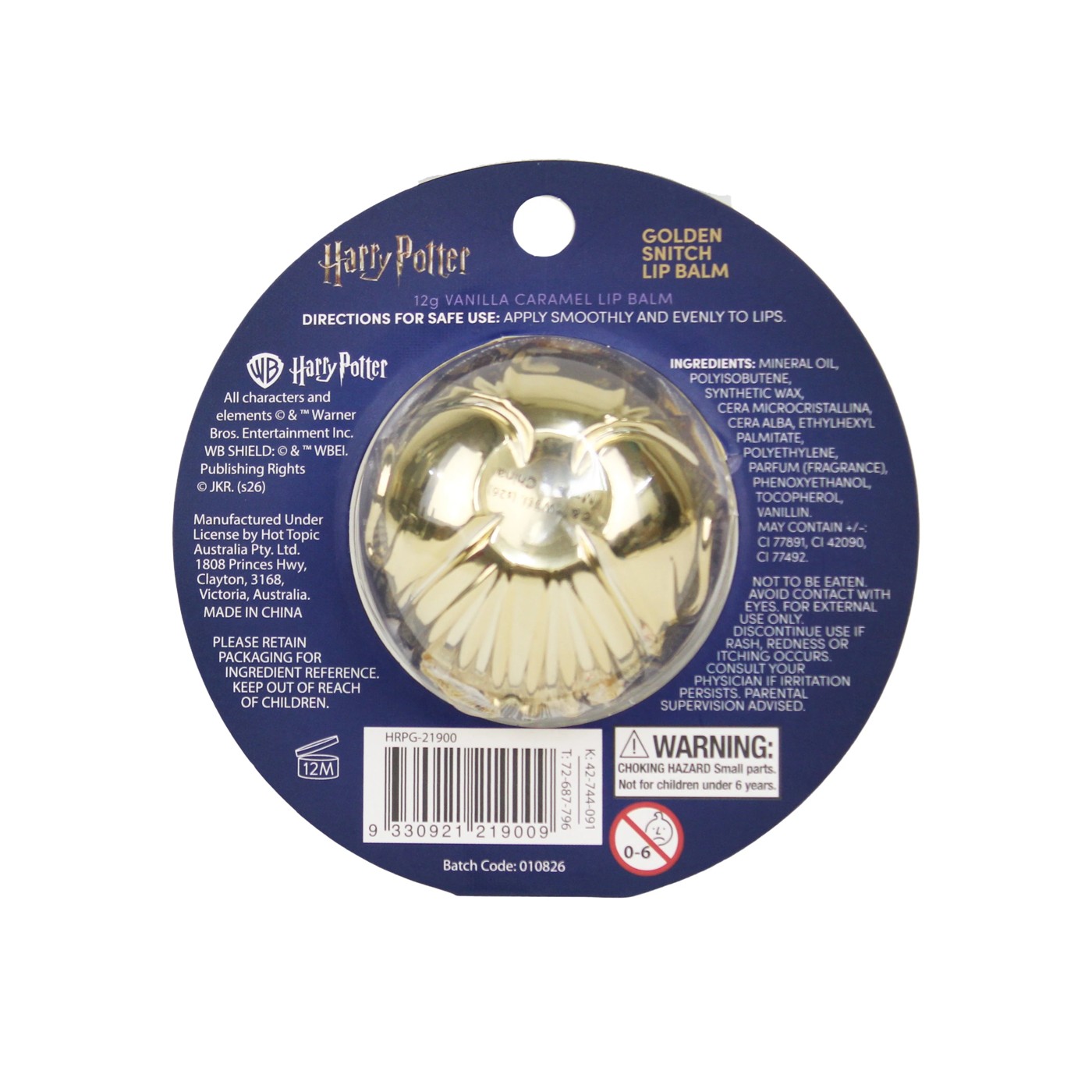 Harry Potter Golden Snitch Lip Balm with Mirror 12g - Vanilla Caramel Scented 4 of 4