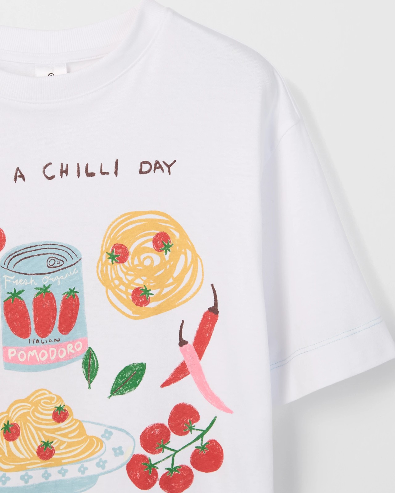 Australian Cotton Oversized T-Shirt - Pasta White 6 of 6