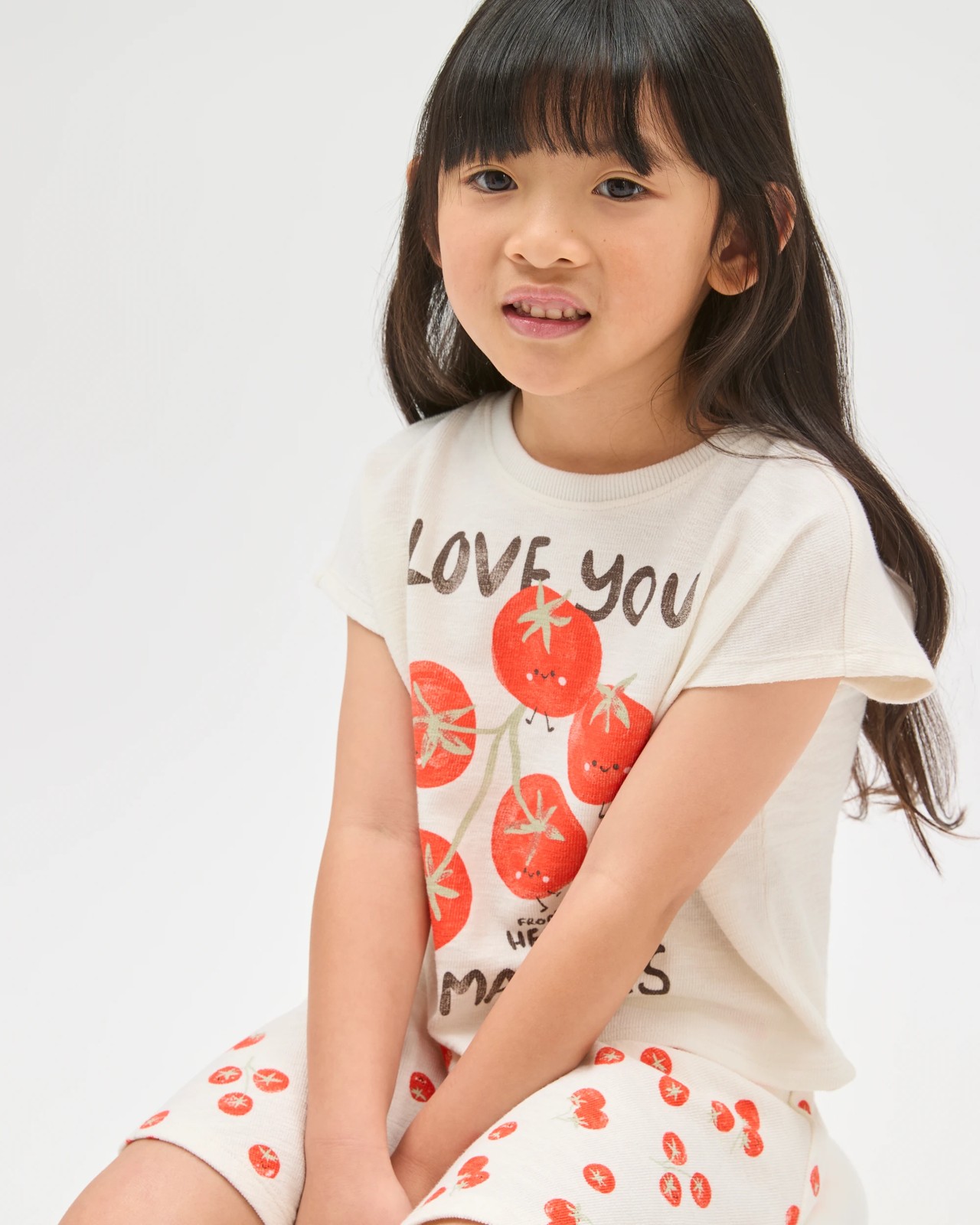 Australian Cotton Blend Fashion T-Shirt and Skort Set - Neutral Tomatoes 2 of 5