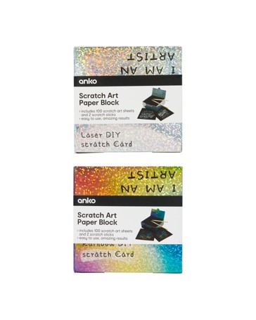 Anko Scratch Art Paper Block - Assorted