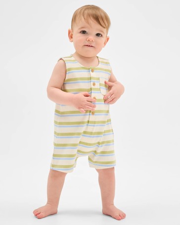 Baby Organic Cotton Rich Jersey Knit Romper