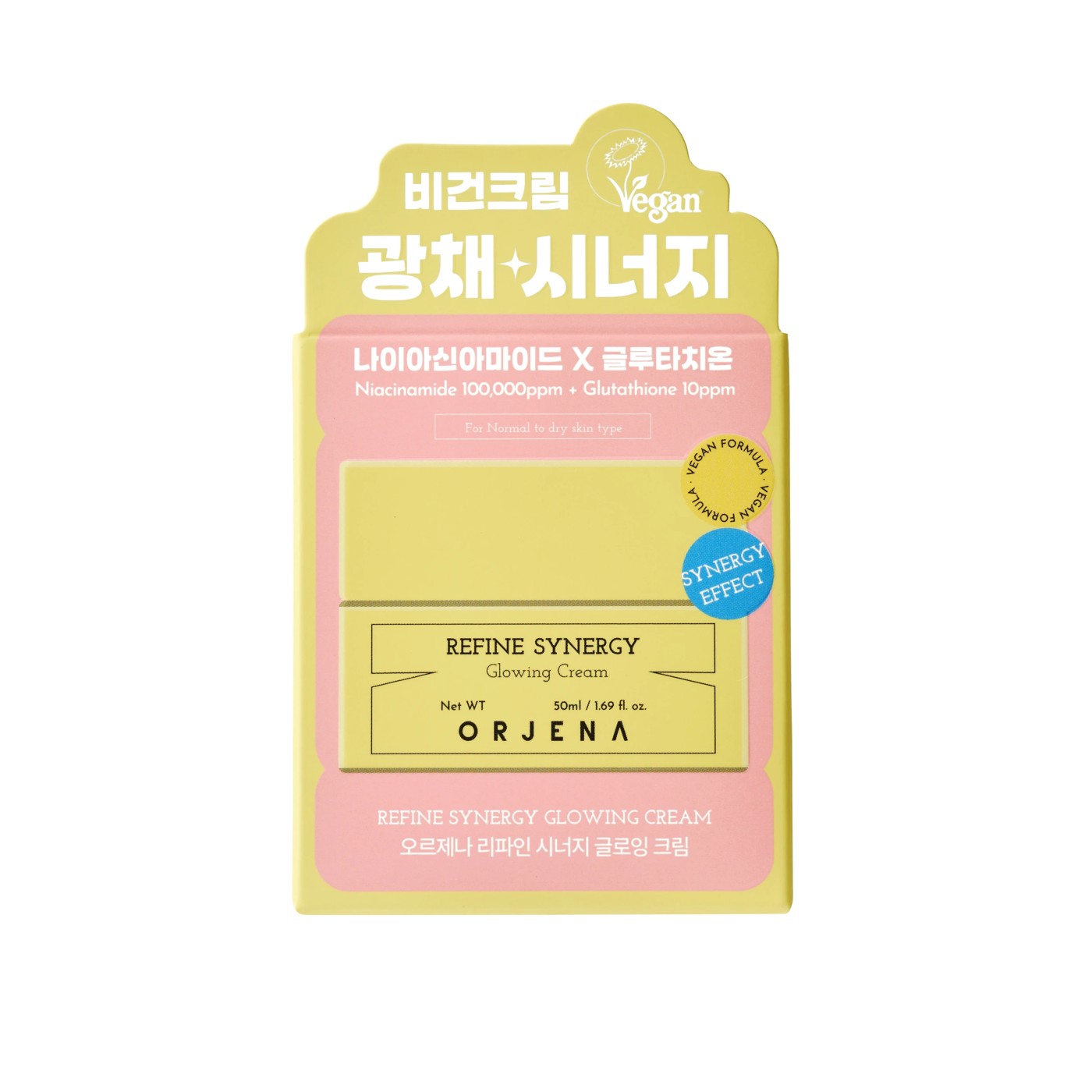 Orjena Refine Synergy Glowing Cream 50ml - Niacinamide and Glutathione 2 of 4