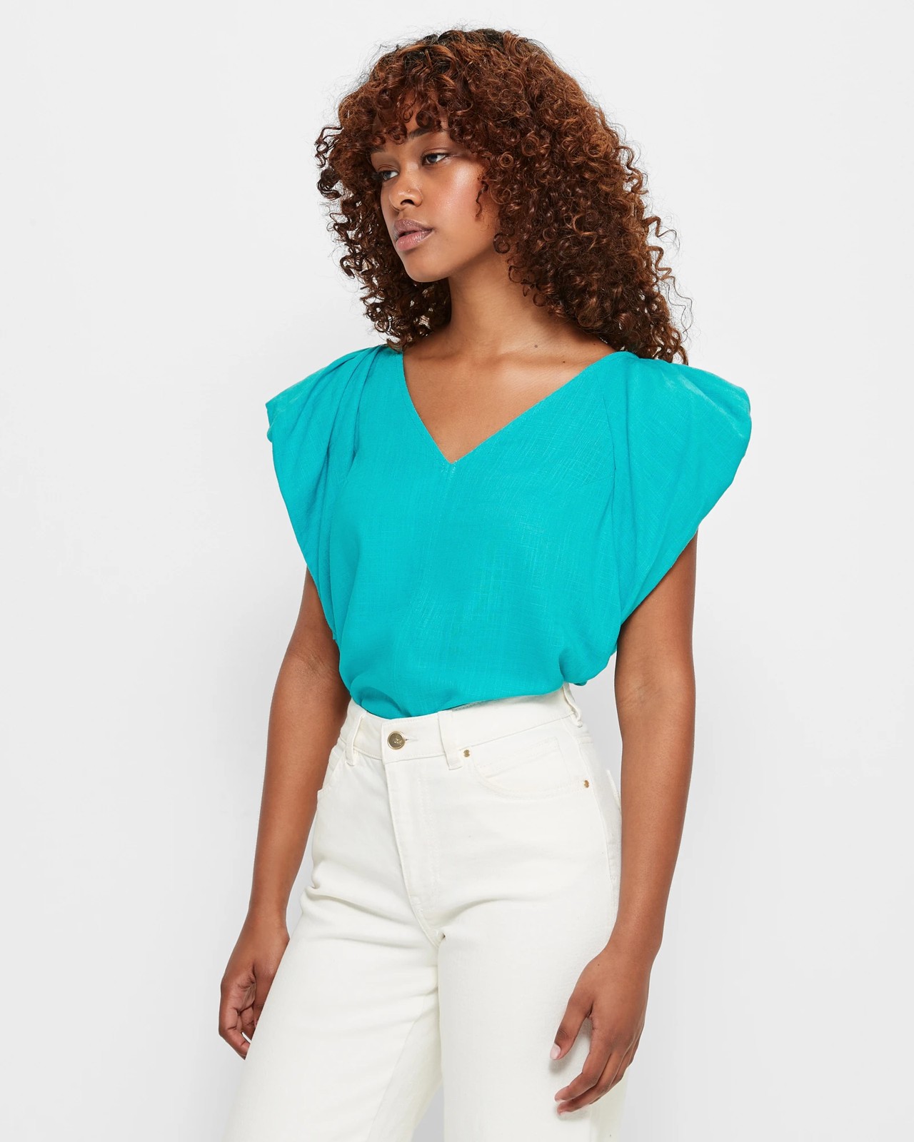 Petites Linen Blend Sleeveless V-Neck Top - Dannii Minogue 3 of 5