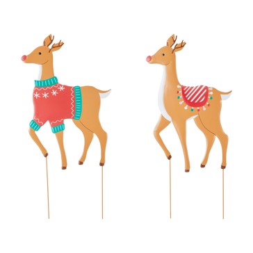 Large Christmas Reindeer Stake, Assorted - Anko
