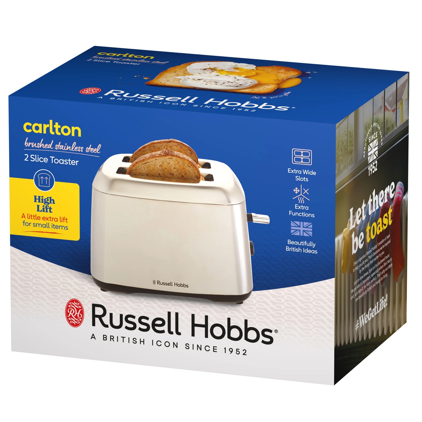 Russell Hobbs Carlton 2 Slice Toaster - Brushed 6 of 6