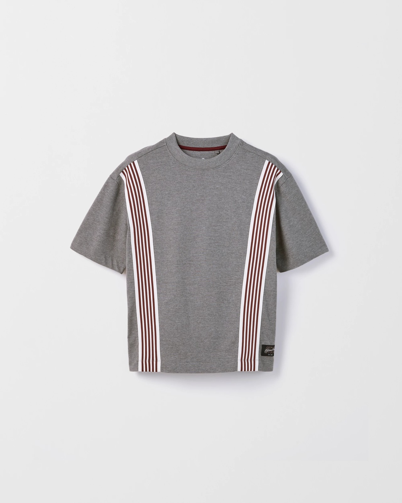 Australian Cotton Oversized Sports Tape T-Shirt - Grey 5 of 6