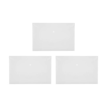 Button Document Wallet, 3 Pack - Anko