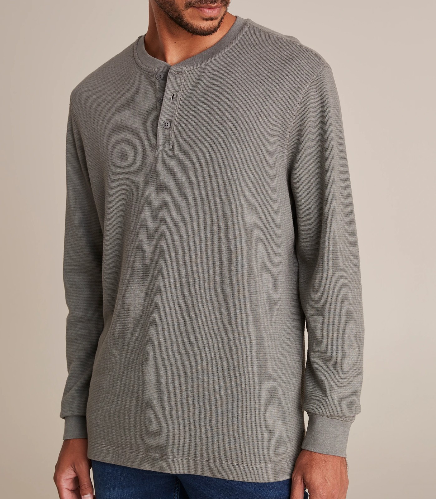 Long Sleeve Waffle Henley Shirt