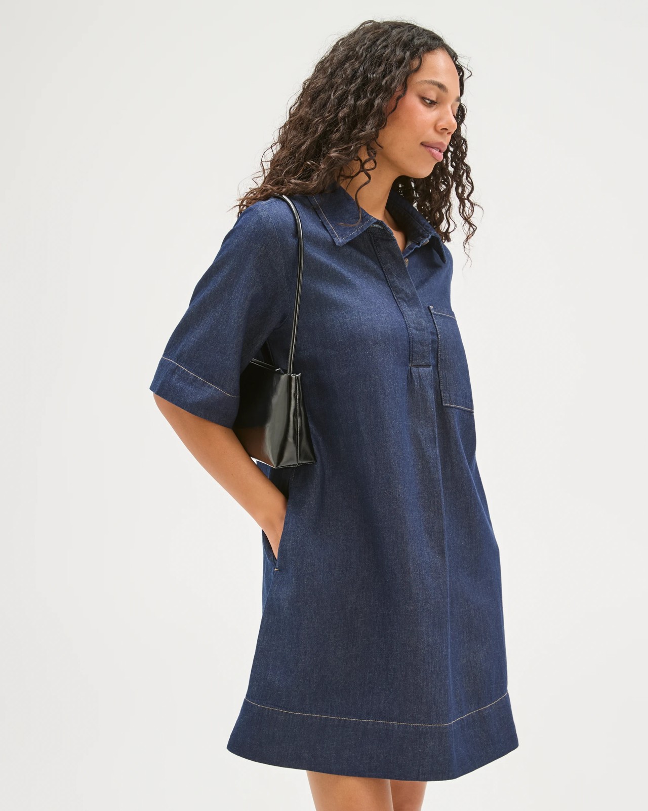 Denim Mini Dress 4 of 5