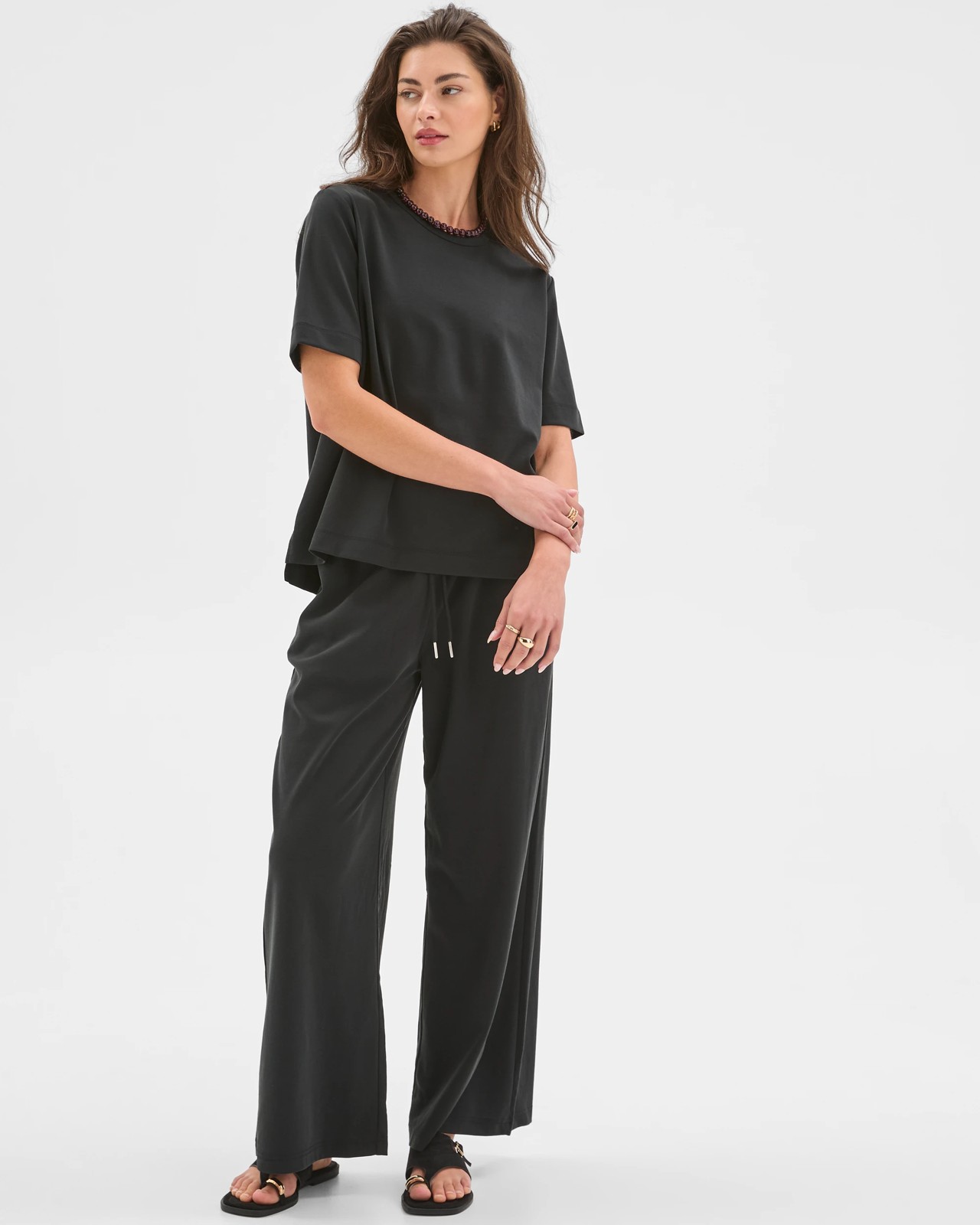 Petites Relaxed Drape T-Shirt 2 of 6