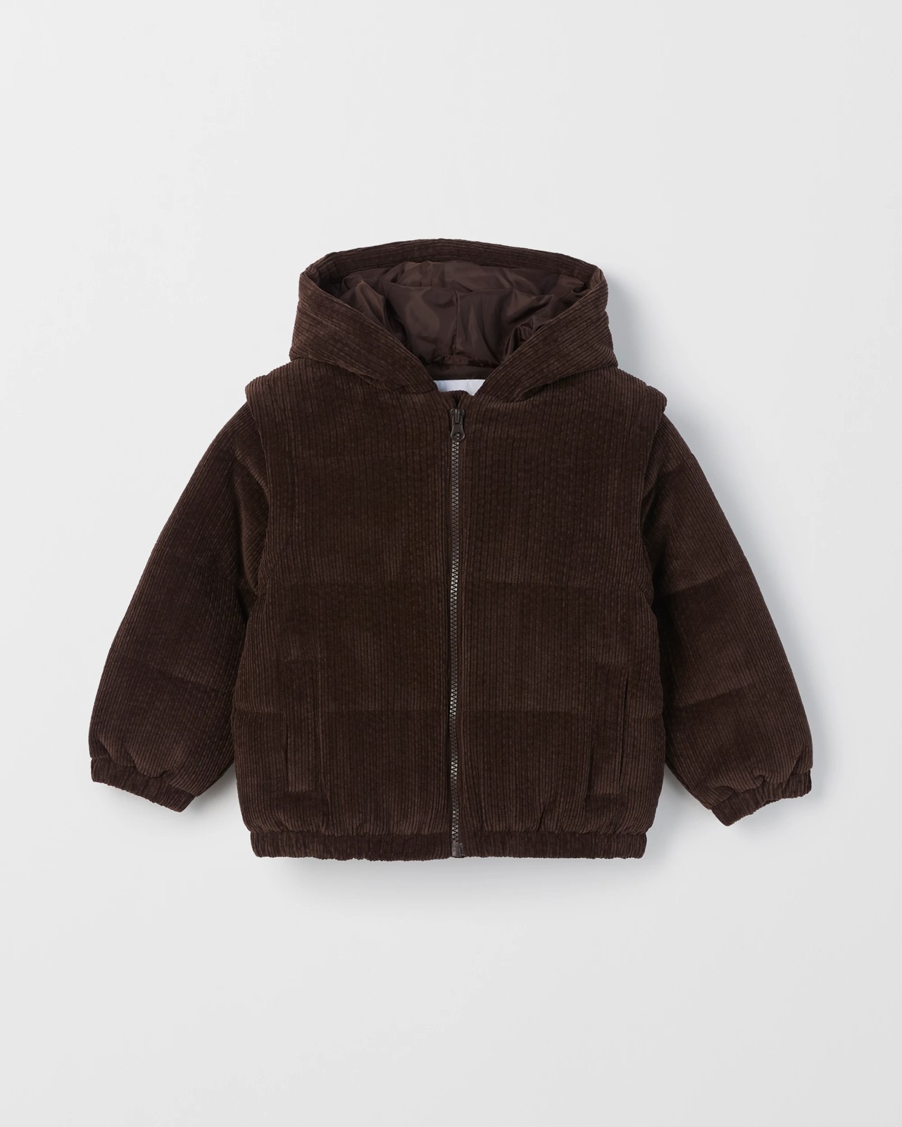 Cord Hooded Jacket with Removable Sleeves 5 of 5