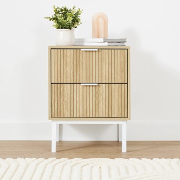 Isla 2 Drawer Bedside Table - Anko