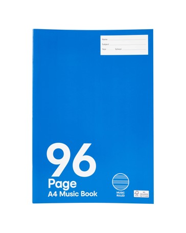 Anko A4 Music Book - 96 Pages, Blue