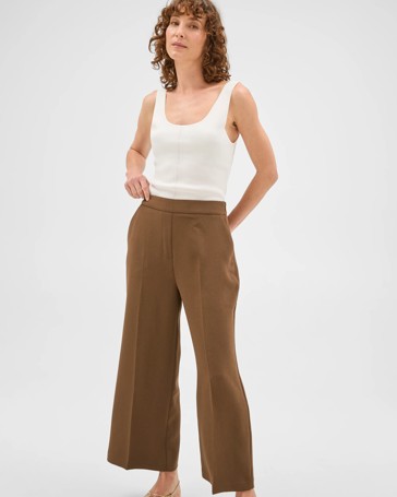 Preview Crepe Tailoring Cropped Culotte Pants