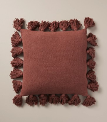 Textured Tassel Cushion