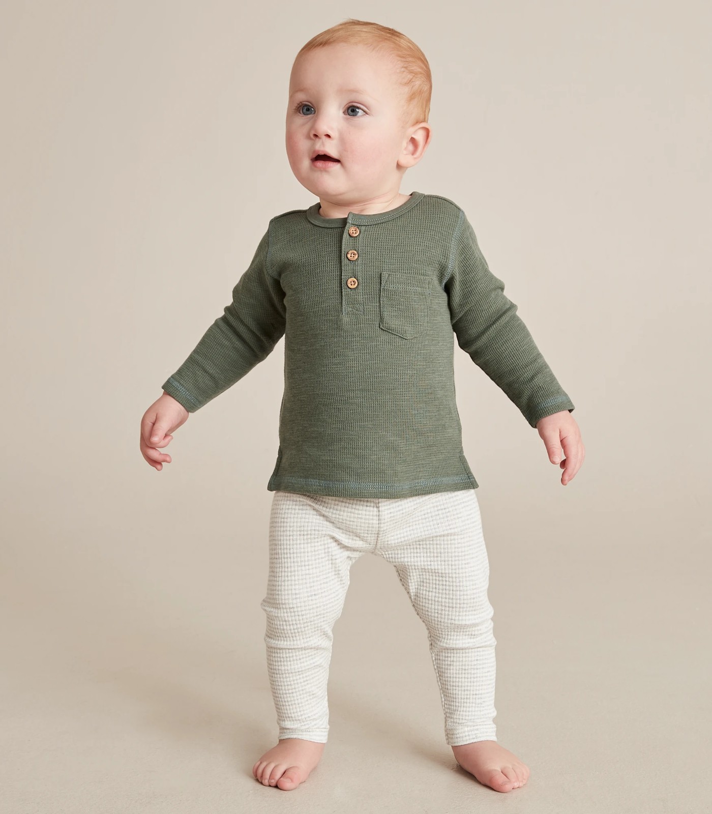 Baby Henley Waffle Top 2 of 6