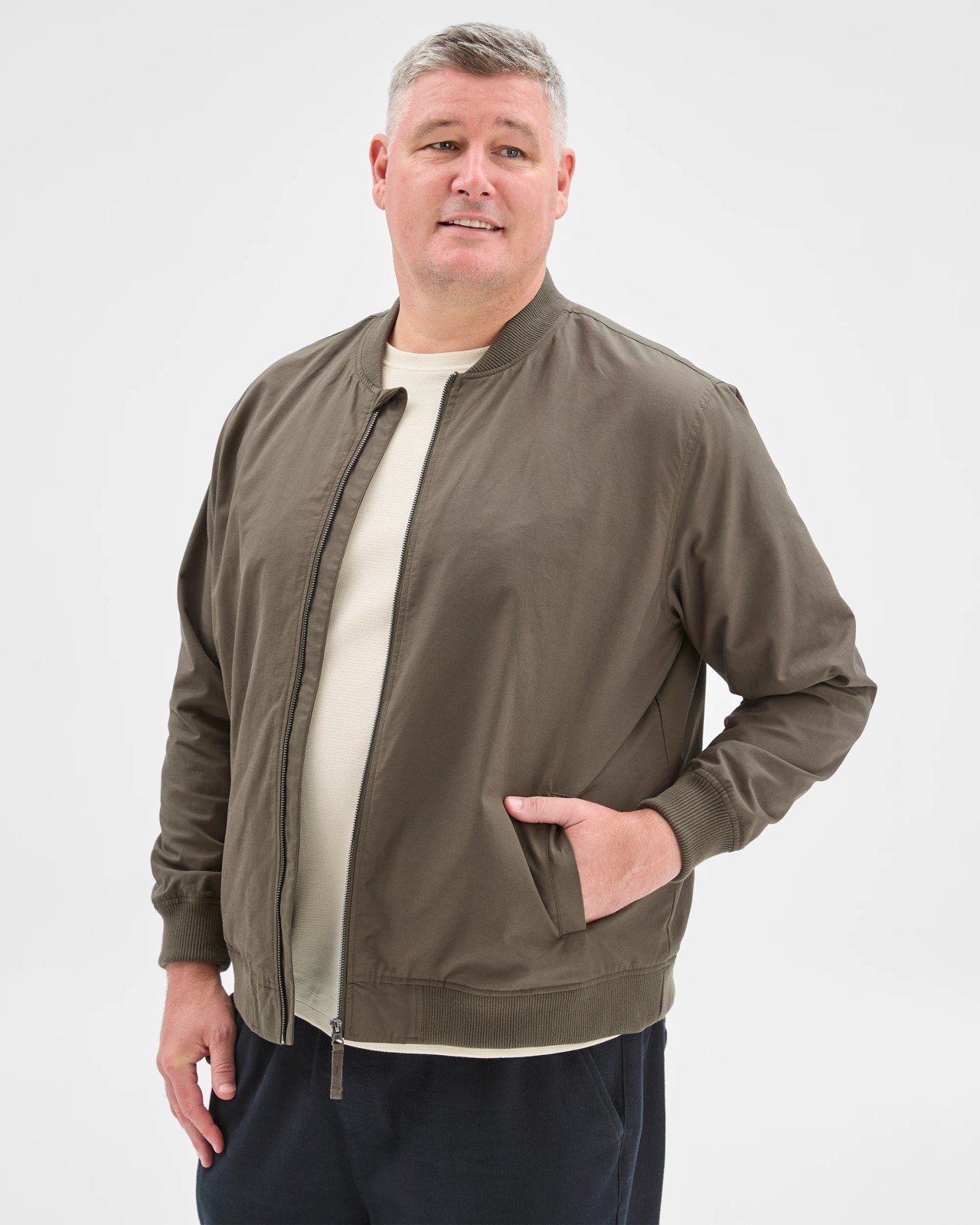Plus Size Australian Cotton Blend Bomber Jacket 4 of 6