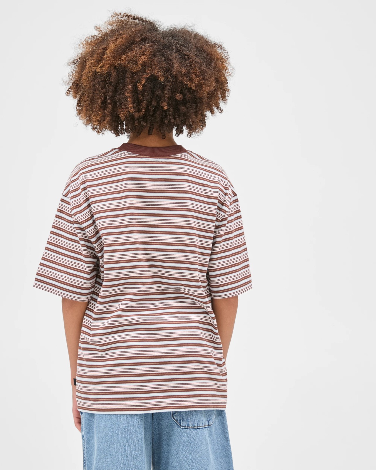 Australian Cotton Oversized Striped T-Shirt - Multi 4 of 6