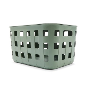18L Rectangle Trellis Basket with Lid, Green - Anko