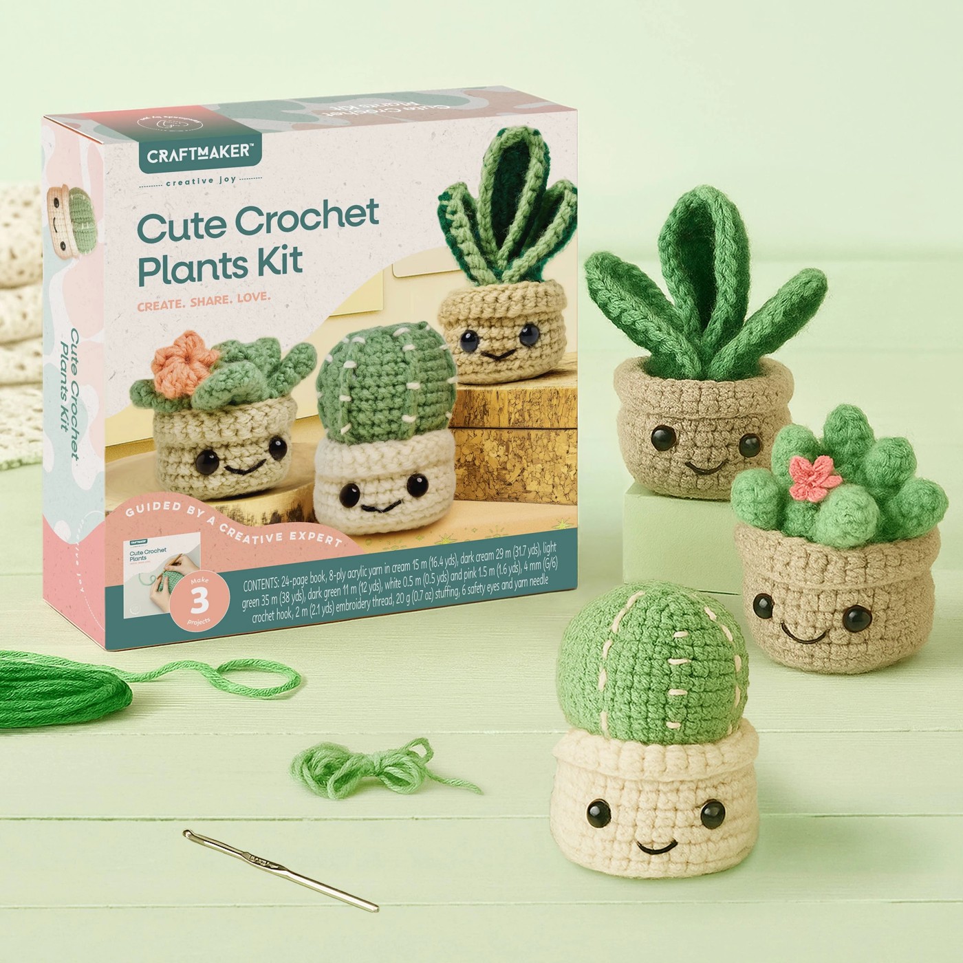 Craft Maker Cute Crochet Plants Kit 6 of 6