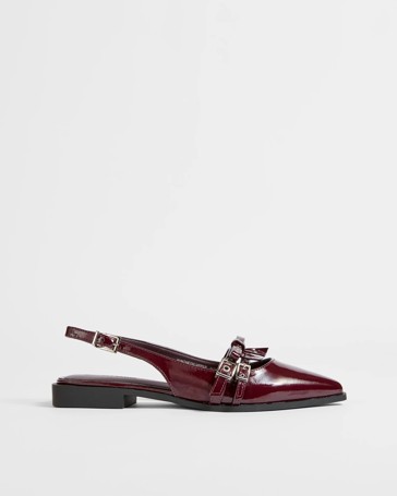 Strap Studded Slingback Flat - Pinna