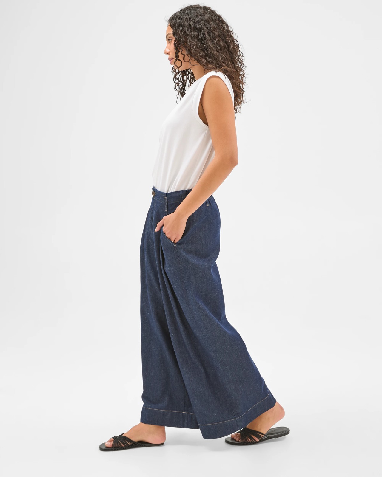 Denim Wide Leg Jeans 3 of 6