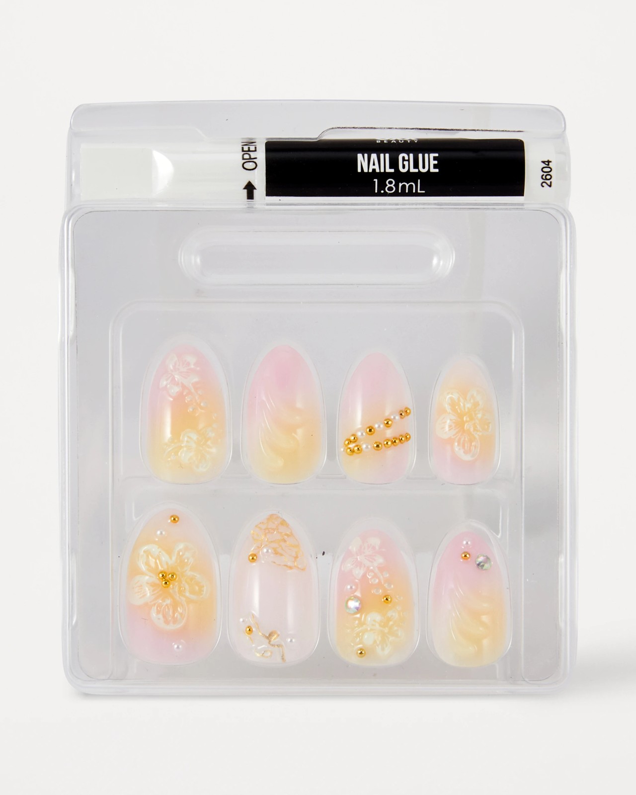 OXX Beauty Pack Artificial Nails with Adhesive - Almond Shape - Hibiscus 3 of 4