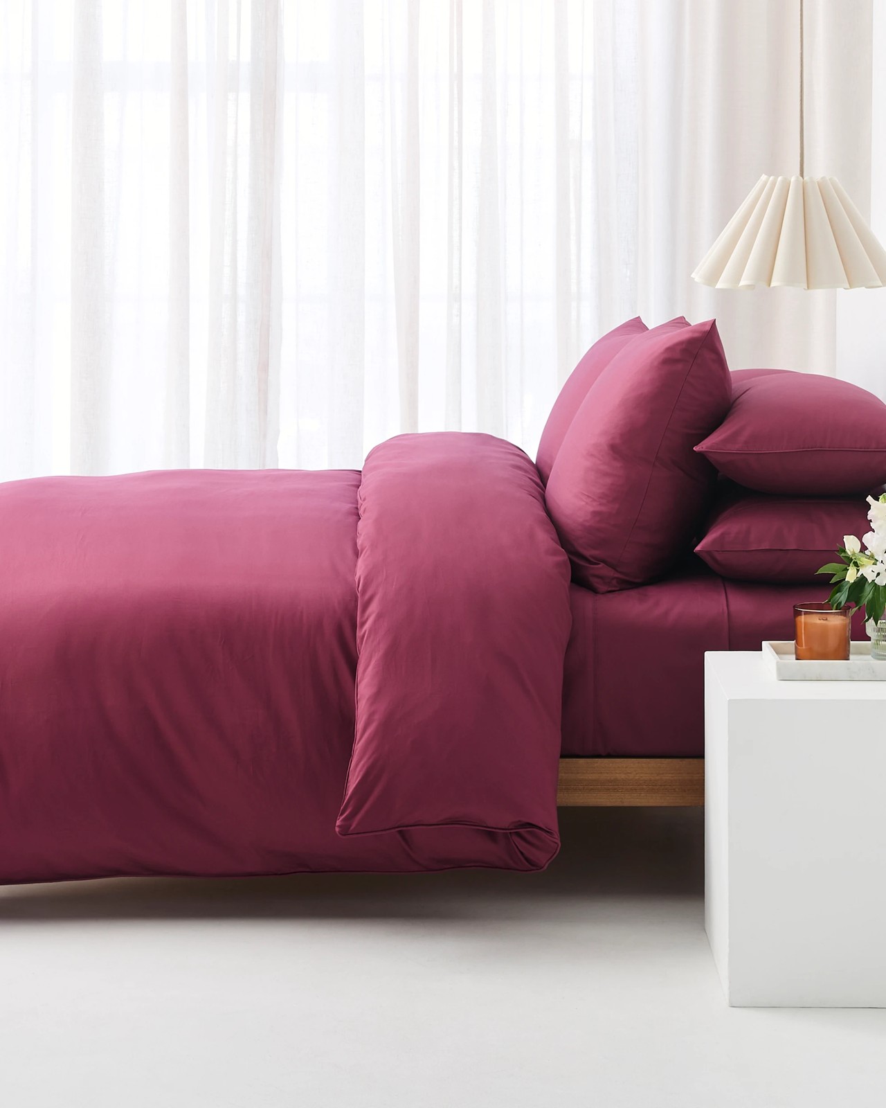 Eden Luxury Egyptian Cotton Quilt Cover Set - Vintage Rose 3 of 6