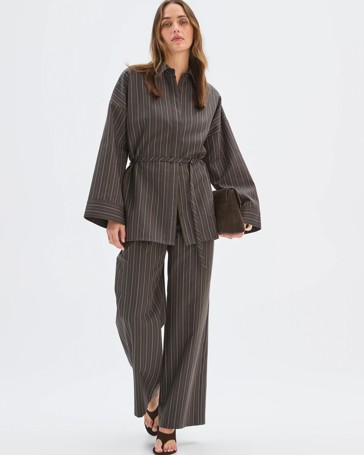 Preview Belt Detail Wide Leg Pants