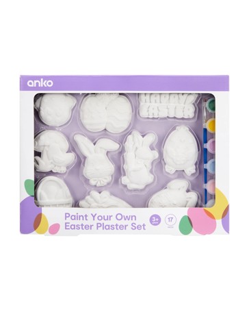 Anko 17 Piece Paint Your Own Easter Plaster Set