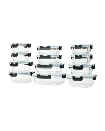 Anko Set of 12 Glass Food Storage Containers