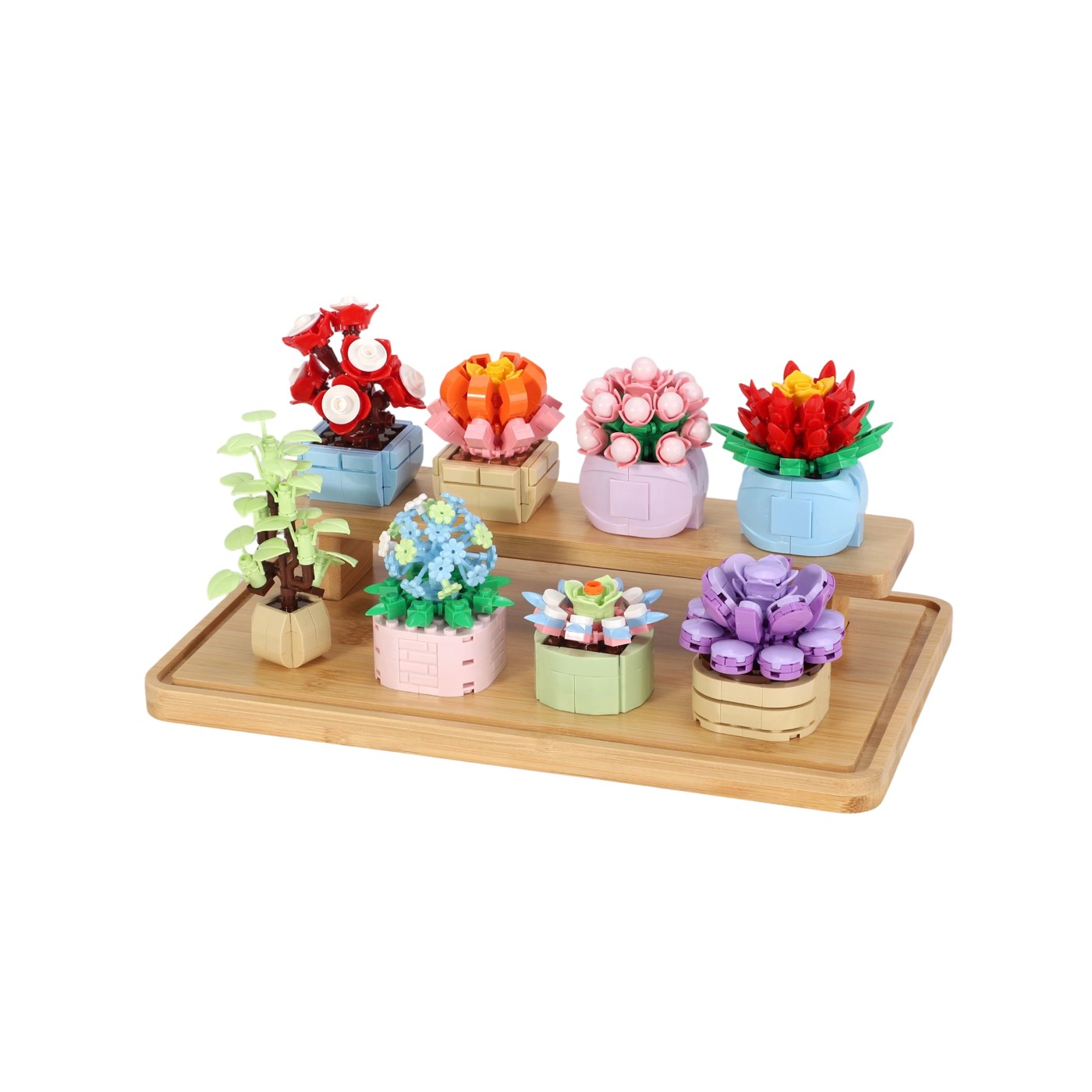 679 Piece Blocks Flower Series: Flower Pots with Display Case 3 of 5