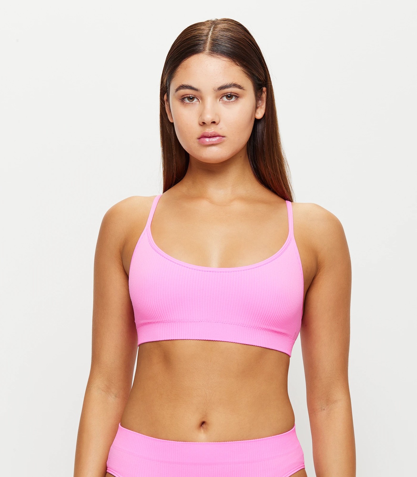 Ribbed Strappy Crop Bralette - Lily Loves