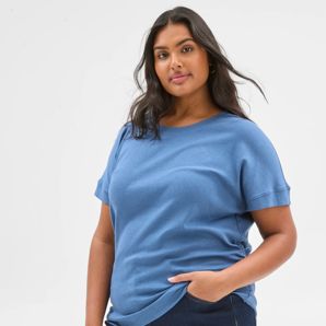 Plus Size Gathered Waist T-Shirt