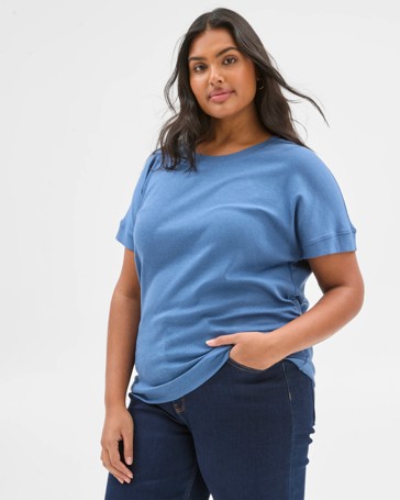 Plus Size Gathered Waist T-Shirt