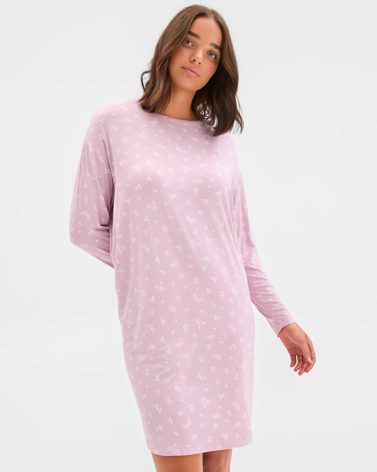 Soft Comfort Bamboo Long Sleeve T-Shirt Nightie 2 of 5