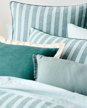 Reid Stripe Linen/Cotton European Pillowcase